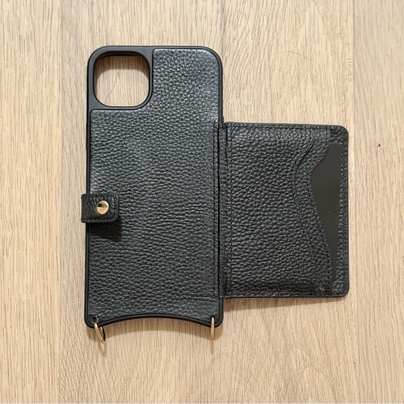 MILA MAGSAFE: MagSafe Crossbody Phone Case in Black/Gold for iPhone 14 Plus - Picture 2 of 6